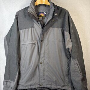 Gore Tex Sun Mountain Jacket Men L Gray Full Zip Outdoor Hiking Golf Windbreaker
